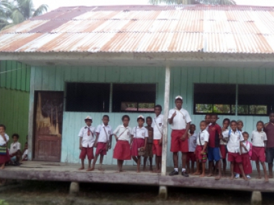 Teaching Students in Batom, Bintang Highlands, Papua 